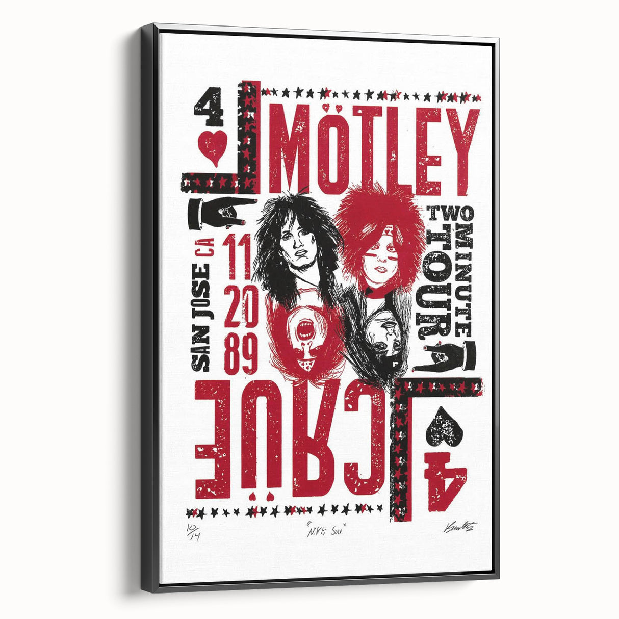 Mötley Crüe Two Minute Tour Poster – Vintage 1989 Concert Art