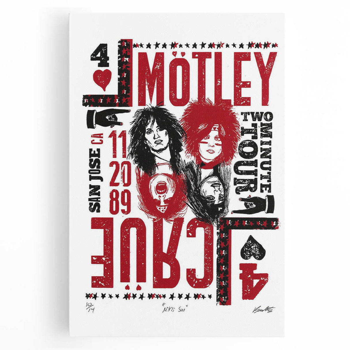 Mötley Crüe Two Minute Tour Poster – Vintage 1989 Concert Art