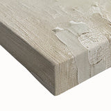 Elegant Dining Room Wall Art - Beige & White Feather Canvas Print