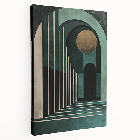 Abstract minimalist wall art design featuring soft, muted colors on stretched canvas, showcasing a modern aesthetic ideal for contemporary home decor.