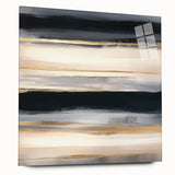 Minimalist Abstract Wall Art – Black, Beige & Gold Canvas Print