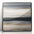 Minimalist Abstract Wall Art – Black, Beige & Gold Canvas Print