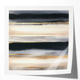 Minimalist Abstract Wall Art – Black, Beige & Gold Canvas Print