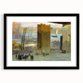 Urban Cityscape Wall Art - Gritty Tenement Scene with Industrial Charm