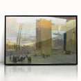 Urban Cityscape Wall Art - Gritty Tenement Scene with Industrial Charm