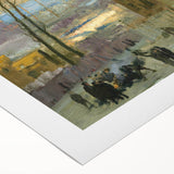 Urban Cityscape Wall Art - Gritty Tenement Scene with Industrial Charm