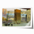 Urban Cityscape Wall Art - Gritty Tenement Scene with Industrial Charm