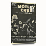 Mötley Crüe 1980s Concert Poster - Vintage Rock Wall Art