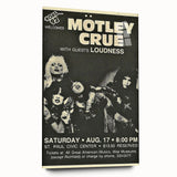 Mötley Crüe 1980s Concert Poster - Vintage Rock Wall Art