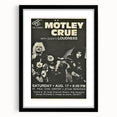 Mötley Crüe 1980s Concert Poster - Vintage Rock Wall Art