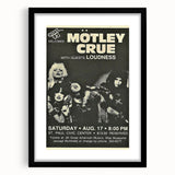 Mötley Crüe 1980s Concert Poster - Vintage Rock Wall Art