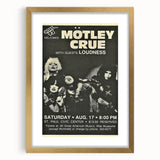 Mötley Crüe 1980s Concert Poster - Vintage Rock Wall Art