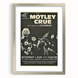 Mötley Crüe 1980s Concert Poster - Vintage Rock Wall Art