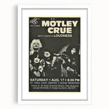 Mötley Crüe 1980s Concert Poster - Vintage Rock Wall Art