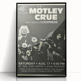 Mötley Crüe 1980s Concert Poster - Vintage Rock Wall Art