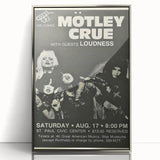 Mötley Crüe 1980s Concert Poster - Vintage Rock Wall Art