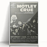 Mötley Crüe 1980s Concert Poster - Vintage Rock Wall Art