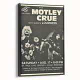 Mötley Crüe 1980s Concert Poster - Vintage Rock Wall Art