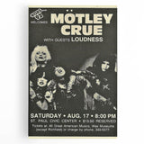 Mötley Crüe 1980s Concert Poster - Vintage Rock Wall Art