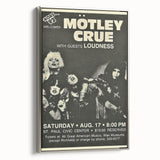 Mötley Crüe 1980s Concert Poster - Vintage Rock Wall Art