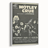 Mötley Crüe 1980s Concert Poster - Vintage Rock Wall Art