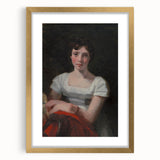 Romanticism Art - Portrait of Mary Freer on Historical Canvas