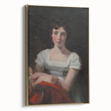 Romanticism Art - Portrait of Mary Freer on Historical Canvas