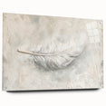 Elegant Dining Room Wall Art - Modern Feather Canvas & Framed Print