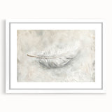 Elegant Dining Room Wall Art - Modern Feather Canvas & Framed Print