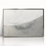 Elegant Dining Room Wall Art - Modern Feather Canvas & Framed Print