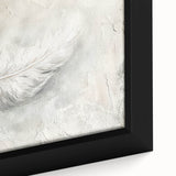 Elegant Dining Room Wall Art - Modern Feather Canvas & Framed Print