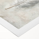 Elegant Dining Room Wall Art - Modern Feather Canvas & Framed Print