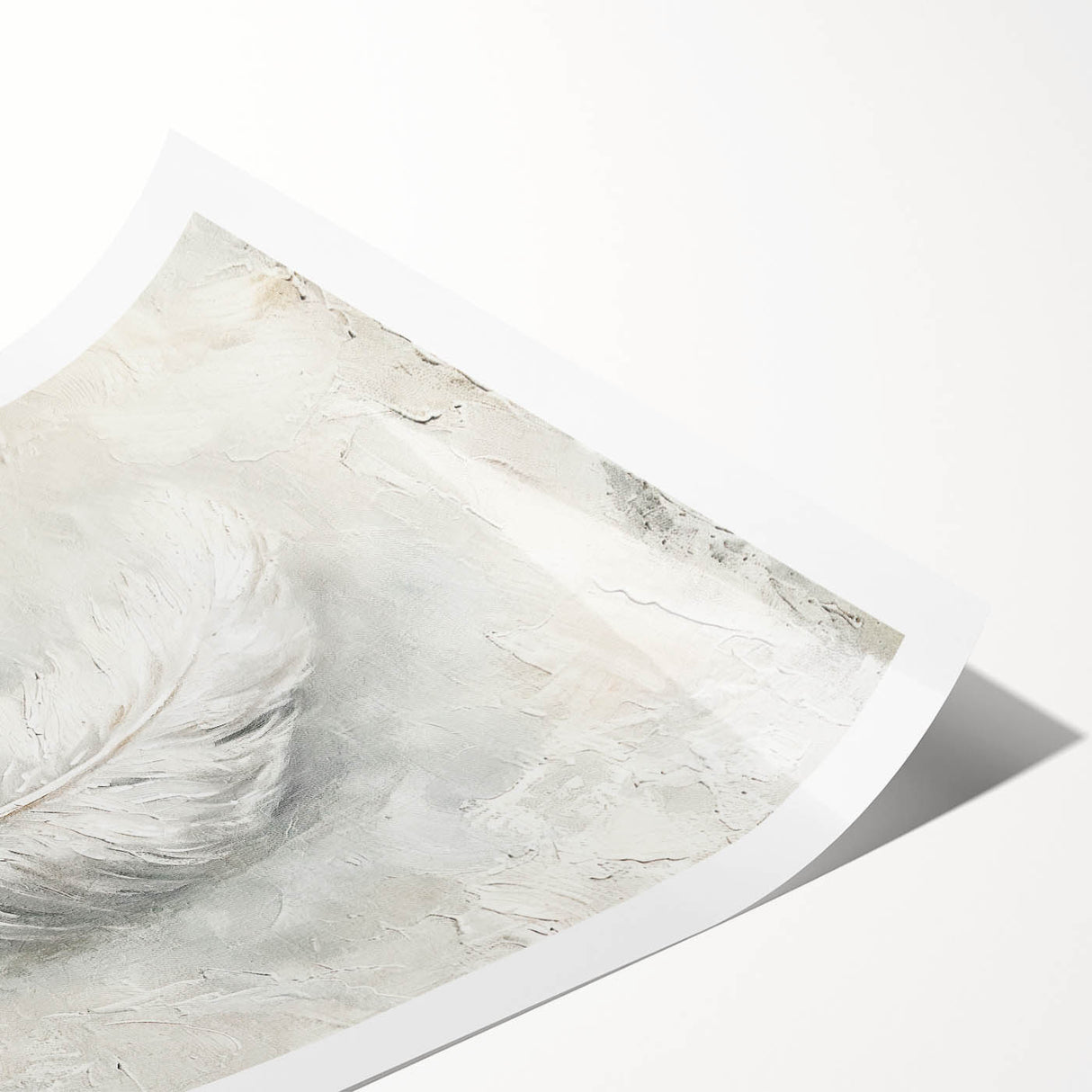 Elegant Dining Room Wall Art - Modern Feather Canvas & Framed Print