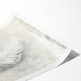 Elegant Dining Room Wall Art - Modern Feather Canvas & Framed Print