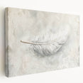 Elegant Dining Room Wall Art - Modern Feather Canvas & Framed Print