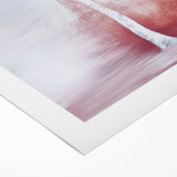 Vibrant abstract floral design on rolled canvas, showcasing a colorful blend of blues, pinks, and greens, perfect for modern home decor and artistic expression.