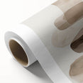 Abstract minimalist wall art on rolled canvas showcasing soft pastel colors and fluid shapes, ideal for modern home decor, packaged securely in a cardboard tube.