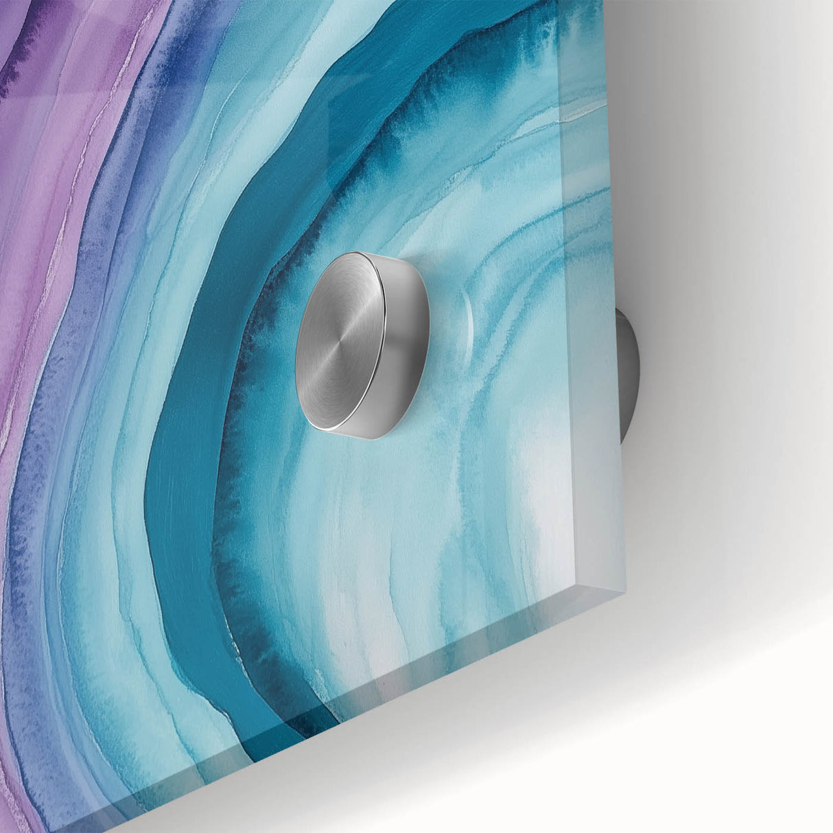 Colorful Abstract Wall Art – Teal & Violet Modern Canvas Design