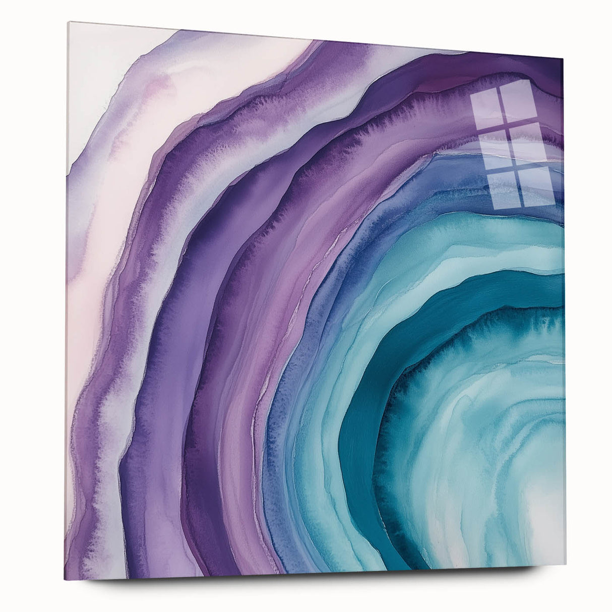 Colorful Abstract Wall Art – Teal & Violet Modern Canvas Design