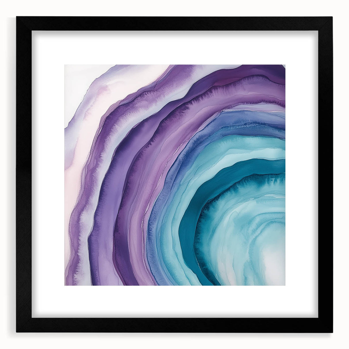Colorful Abstract Wall Art – Teal & Violet Modern Canvas Design