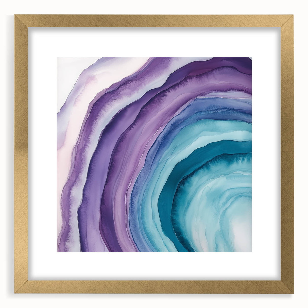 Colorful Abstract Wall Art – Teal & Violet Modern Canvas Design