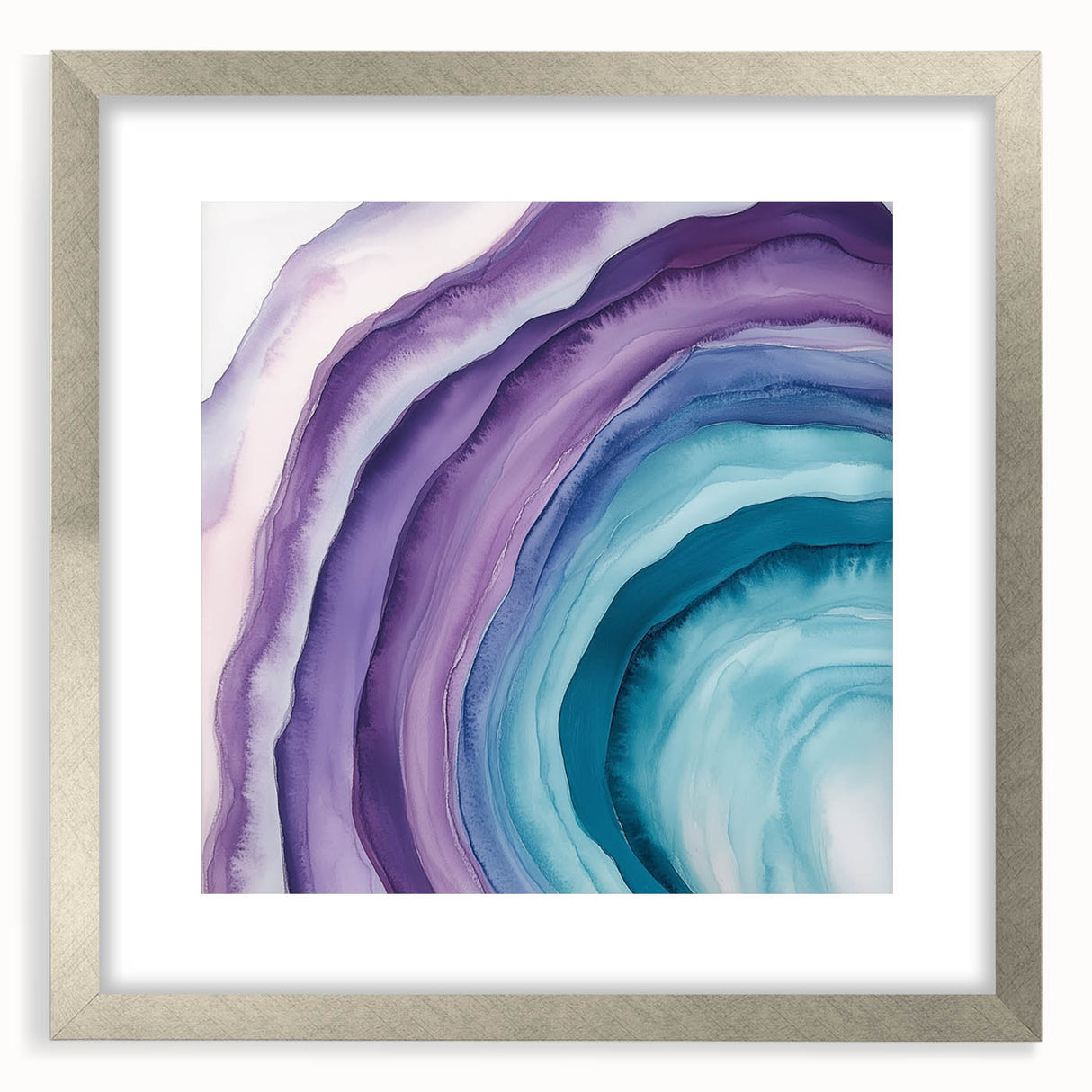 Colorful Abstract Wall Art – Teal & Violet Modern Canvas Design
