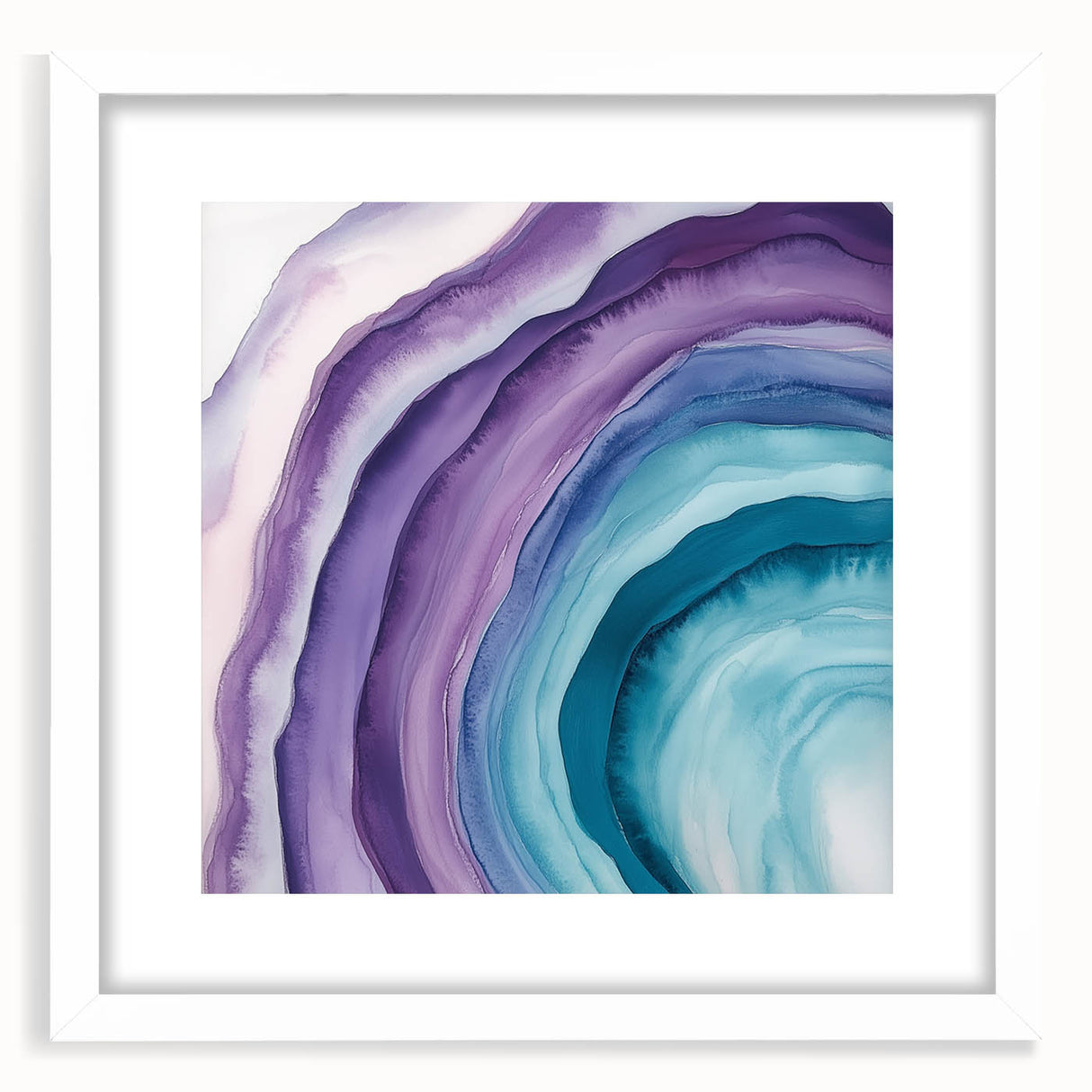 Colorful Abstract Wall Art – Teal & Violet Modern Canvas Design