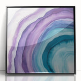 Colorful Abstract Wall Art – Teal & Violet Modern Canvas Design