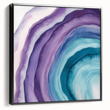 Colorful Abstract Wall Art – Teal & Violet Modern Canvas Design