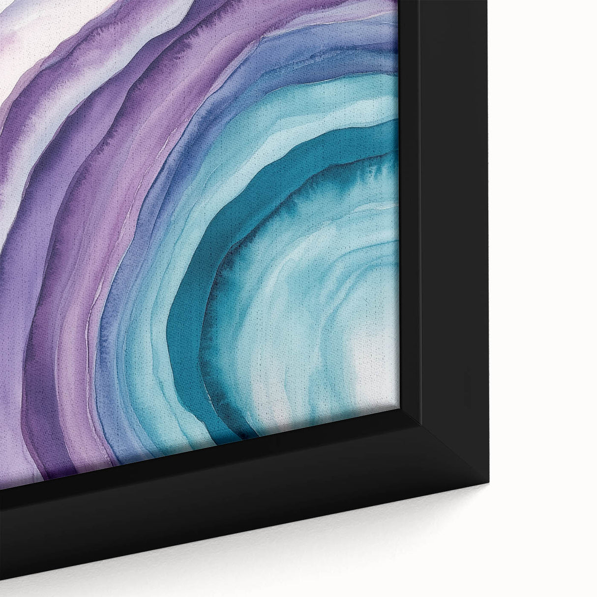 Colorful Abstract Wall Art – Teal & Violet Modern Canvas Design