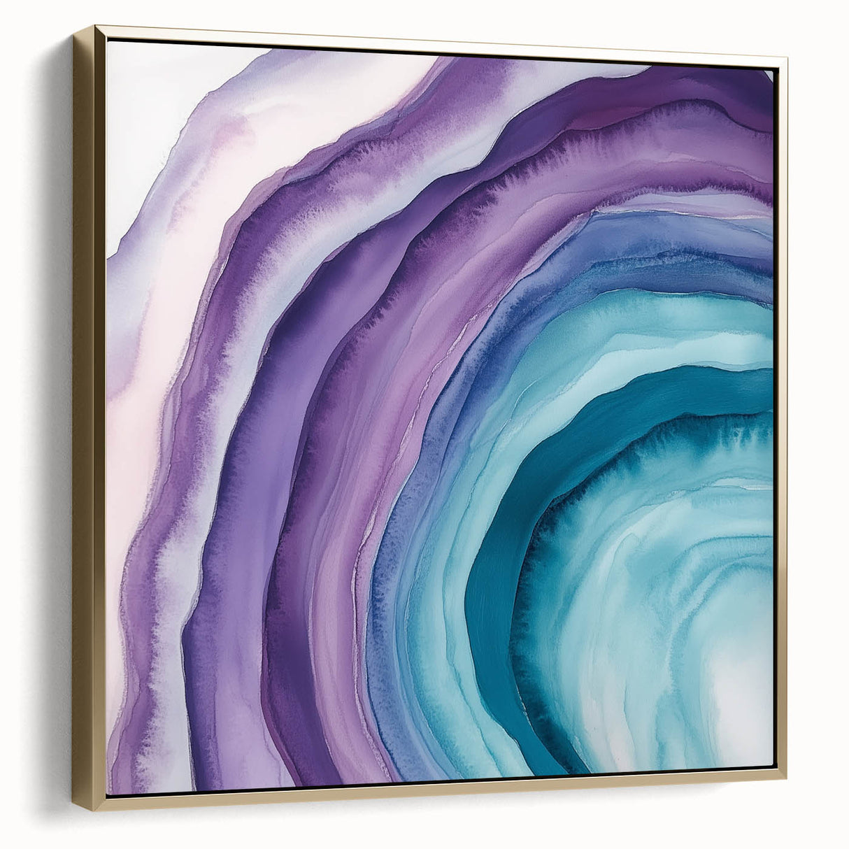 Colorful Abstract Wall Art – Teal & Violet Modern Canvas Design