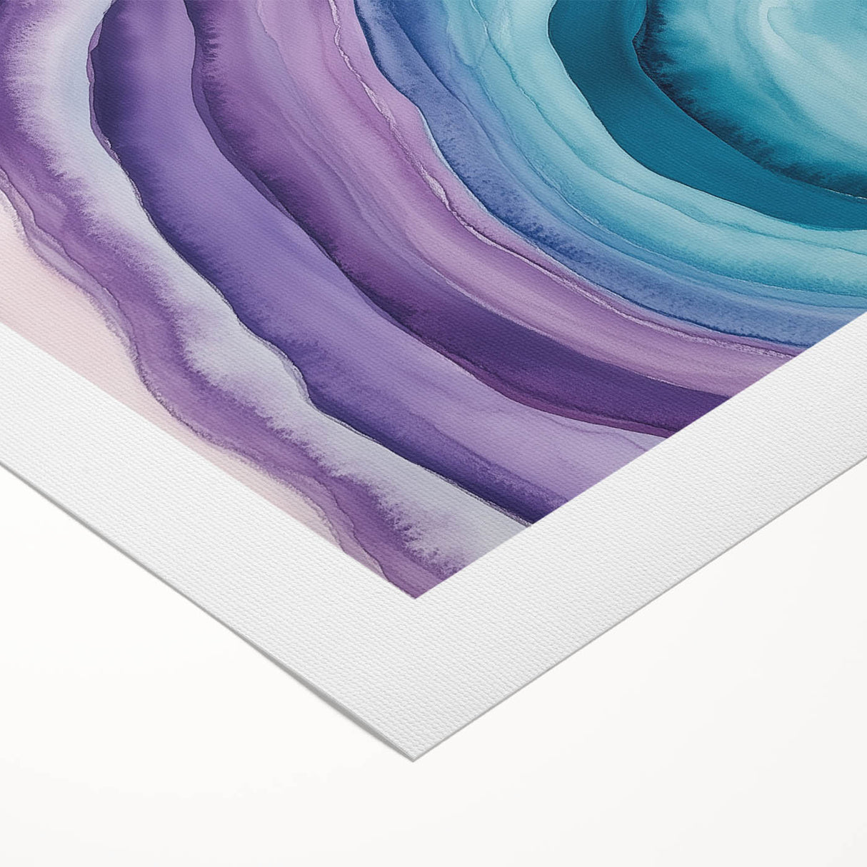 Colorful Abstract Wall Art – Teal & Violet Modern Canvas Design