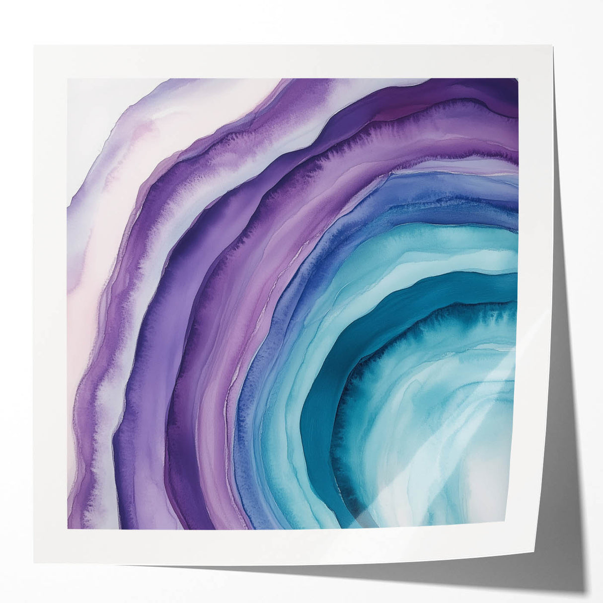 Colorful Abstract Wall Art – Teal & Violet Modern Canvas Design