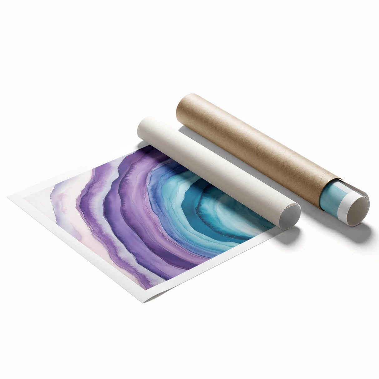 Colorful Abstract Wall Art – Teal & Violet Modern Canvas Design